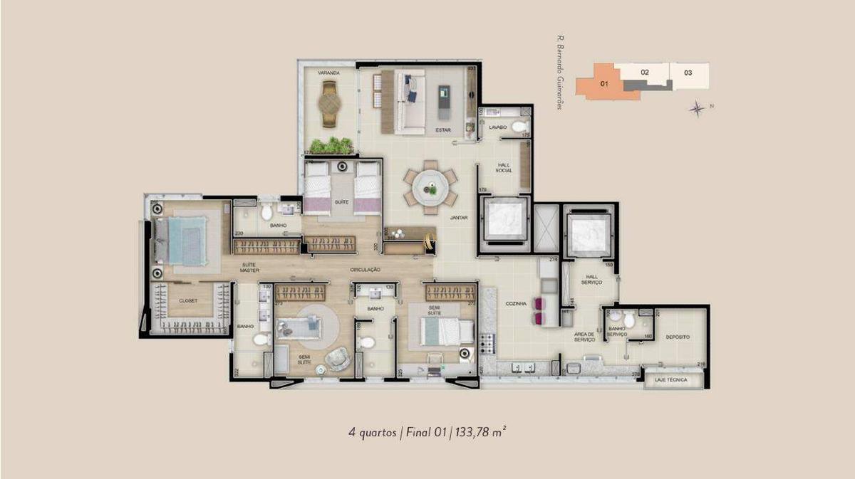 Apartamento, Savassi, 4 Quartos, 3 Vagas, 2 Suítes