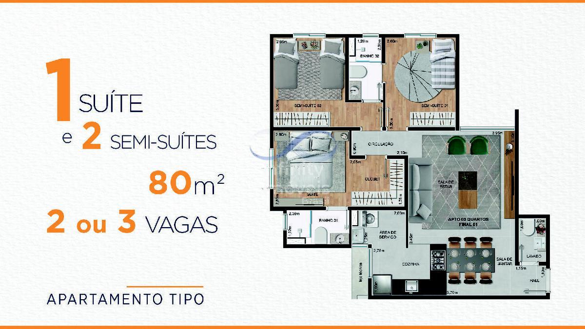 Apartamento, Grajaú, 2 Quartos
