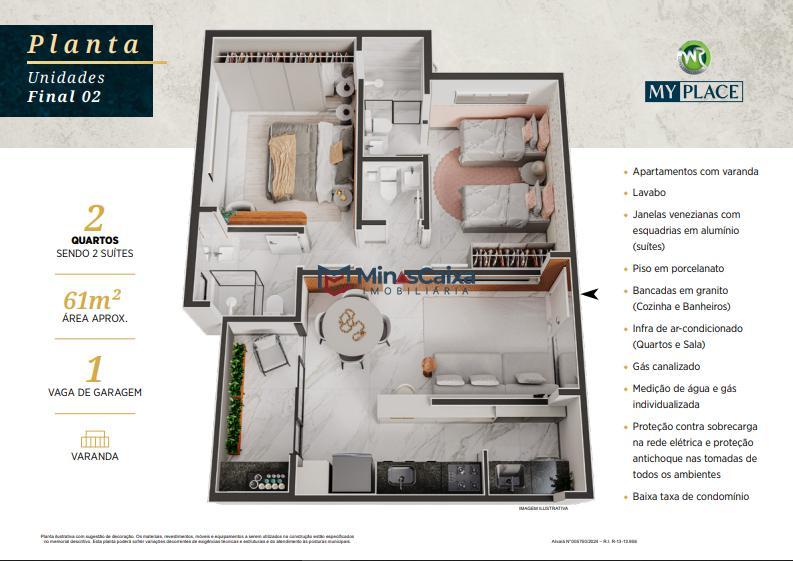 Cobertura, Morada do Acampamento, 2 Quartos, 2 Vagas, 2 Suítes