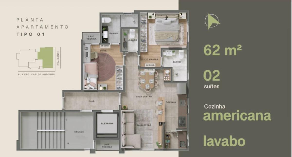 Apartamento, São Lucas, 2 Quartos, 2 Vagas, 2 Suítes