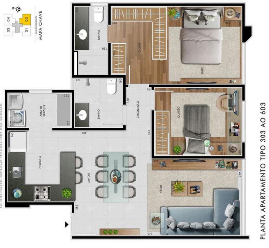 Apartamento, Castelo, 4 Quartos, 4 Vagas, 4 Suítes