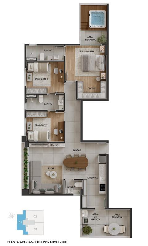 Apartamento, Santa Efigênia, 3 Quartos, 2 Vagas, 2 Suítes