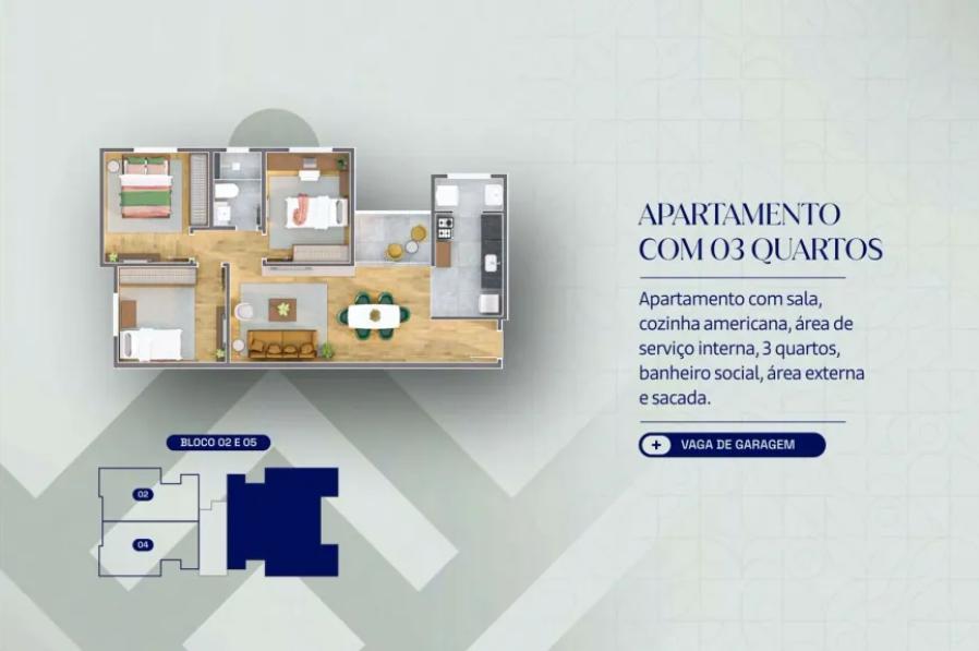 Apartamento, Boa Esperança, 2 Quartos, 1 Vaga