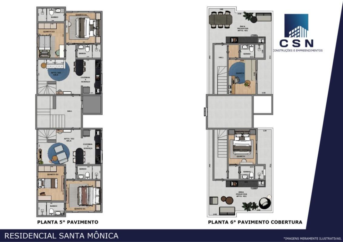 Apartamento, Santa Branca, 2 Quartos, 1 Vaga, 1 Suíte