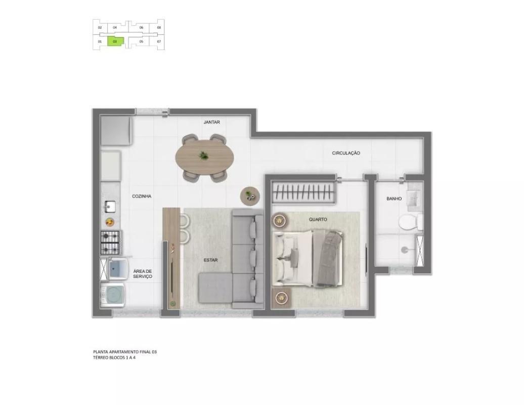 Apartamento, Estoril, 1 Quarto, 1 Vaga