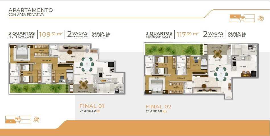 Apartamento, Funcionários, 3 Quartos, 2 Vagas, 1 Suíte
