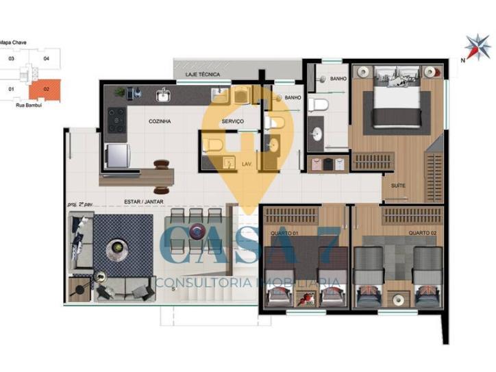 Apartamento, Anchieta, 3 Quartos, 0 Vaga, 1 Suíte