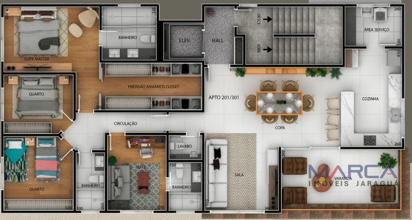 Apartamento, Santa Rosa, 4 Quartos, 0 Vaga