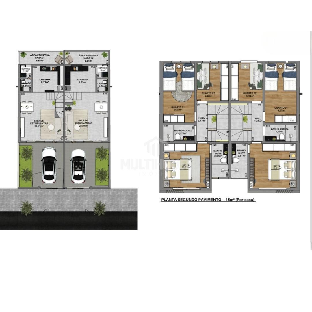 Casa, Santa Amélia, 3 Quartos, 2 Vagas, 1 Suíte