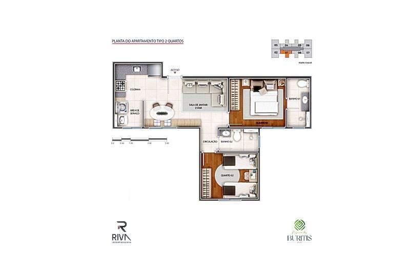 Apartamento, Palmeiras, 2 Quartos, 1 Vaga, 1 Suíte