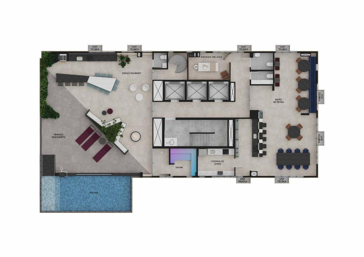 Apartamento, Funcionários, 2 Quartos, 2 Vagas, 2 Suítes
