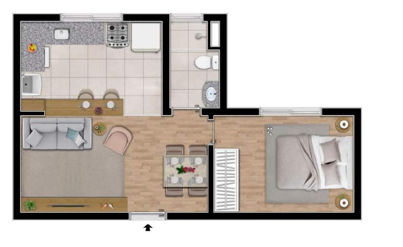 Apartamento, Barro Preto, 1 Quarto, 1 Vaga