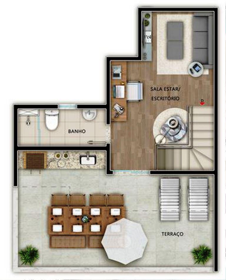Apartamento, Planalto, 2 Quartos, 1 Vaga