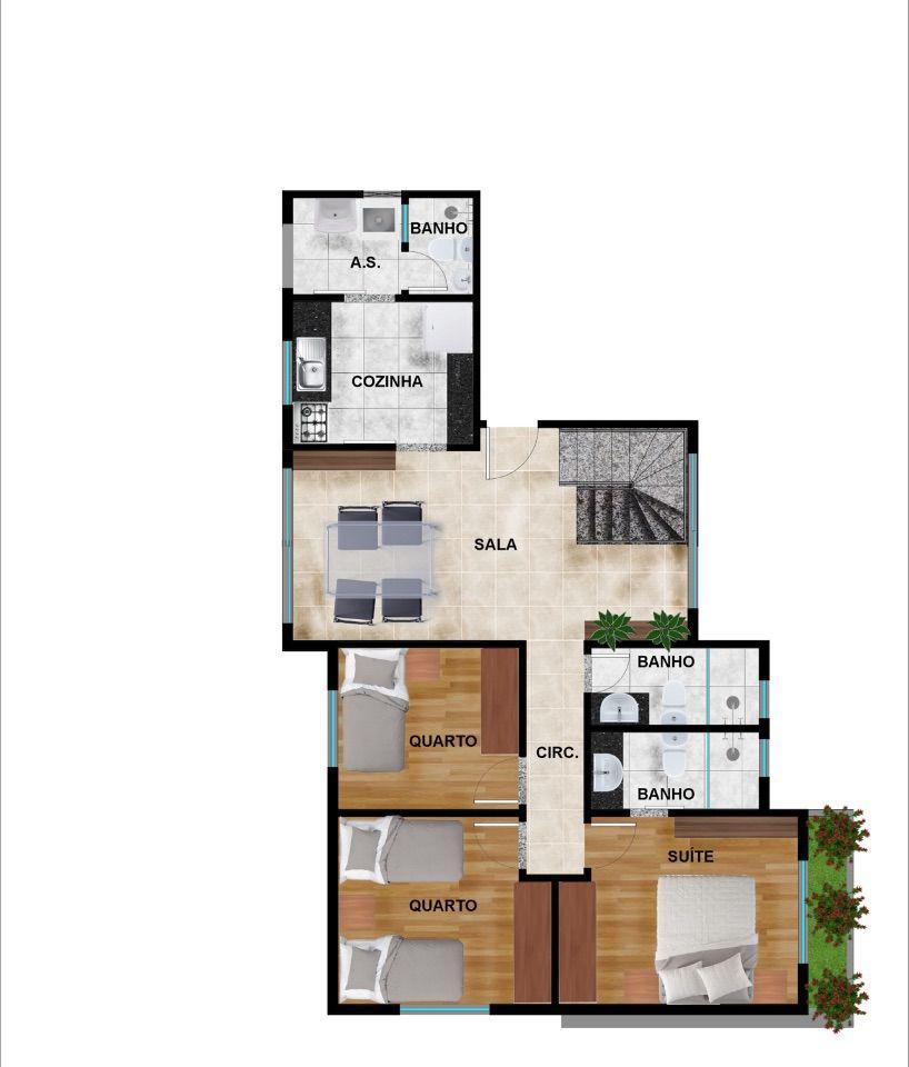 Cobertura, Santa Teresa, 3 Quartos, 3 Vagas, 1 Suíte