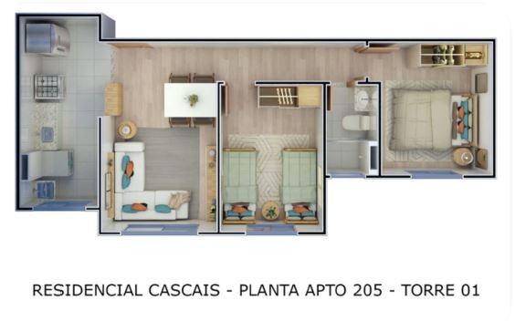 Apartamento, Braúnas, 2 Quartos, 1 Vaga