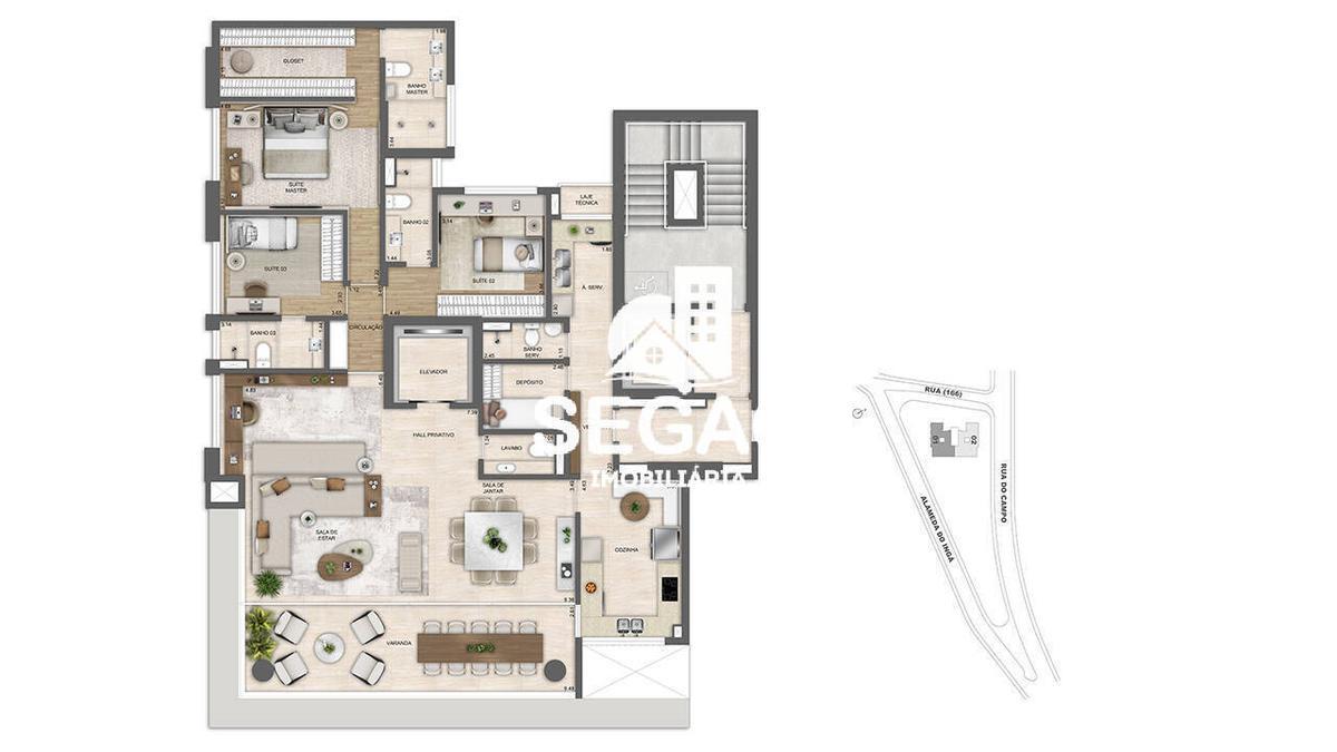 Cobertura, Vila da Serra, 4 Quartos, 3 Vagas, 2 Suítes