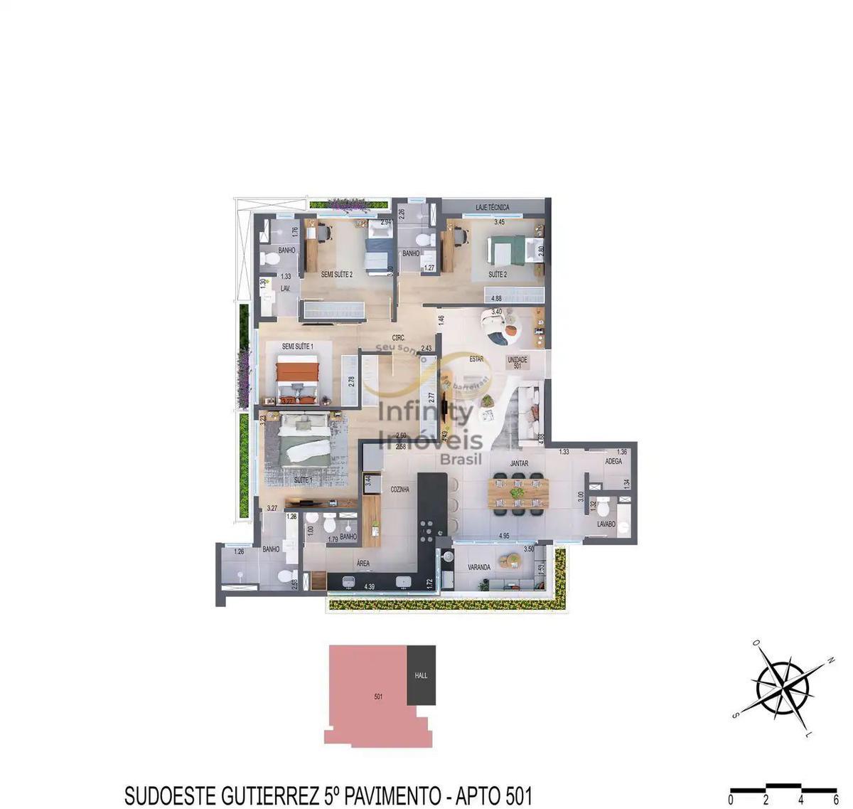 Apartamento, Gutierrez, 3 Quartos