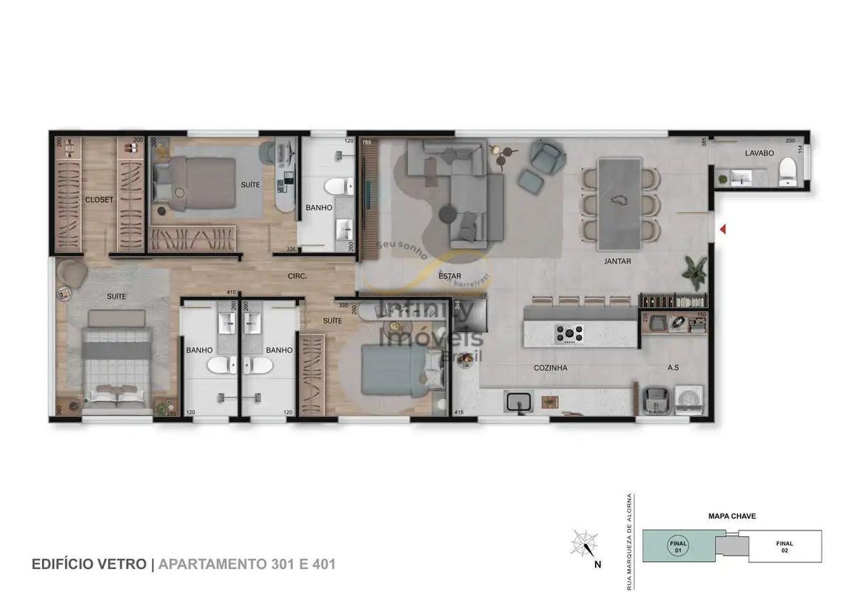 Apartamento, Serra, 2 Quartos