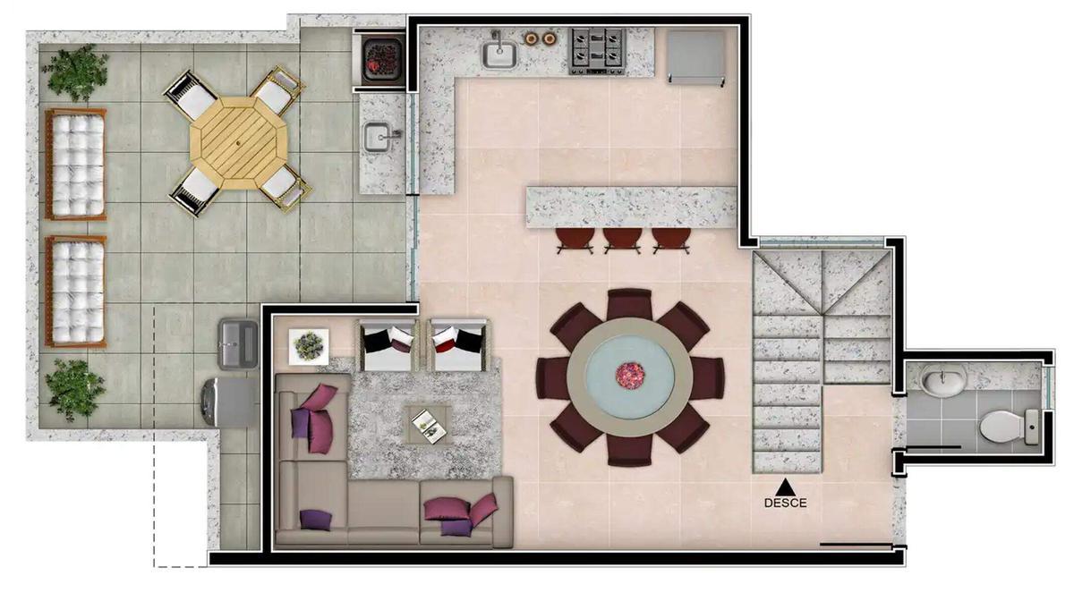 Apartamento, Santa Rosa, 2 Quartos, 1 Vaga, 1 Suíte