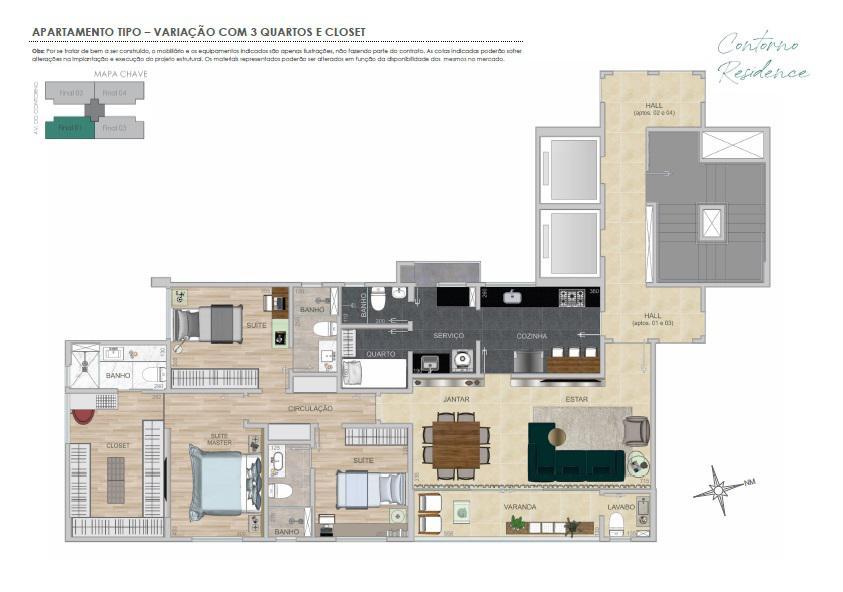Apartamento, Lourdes, 4 Quartos, 4 Vagas, 4 Suítes