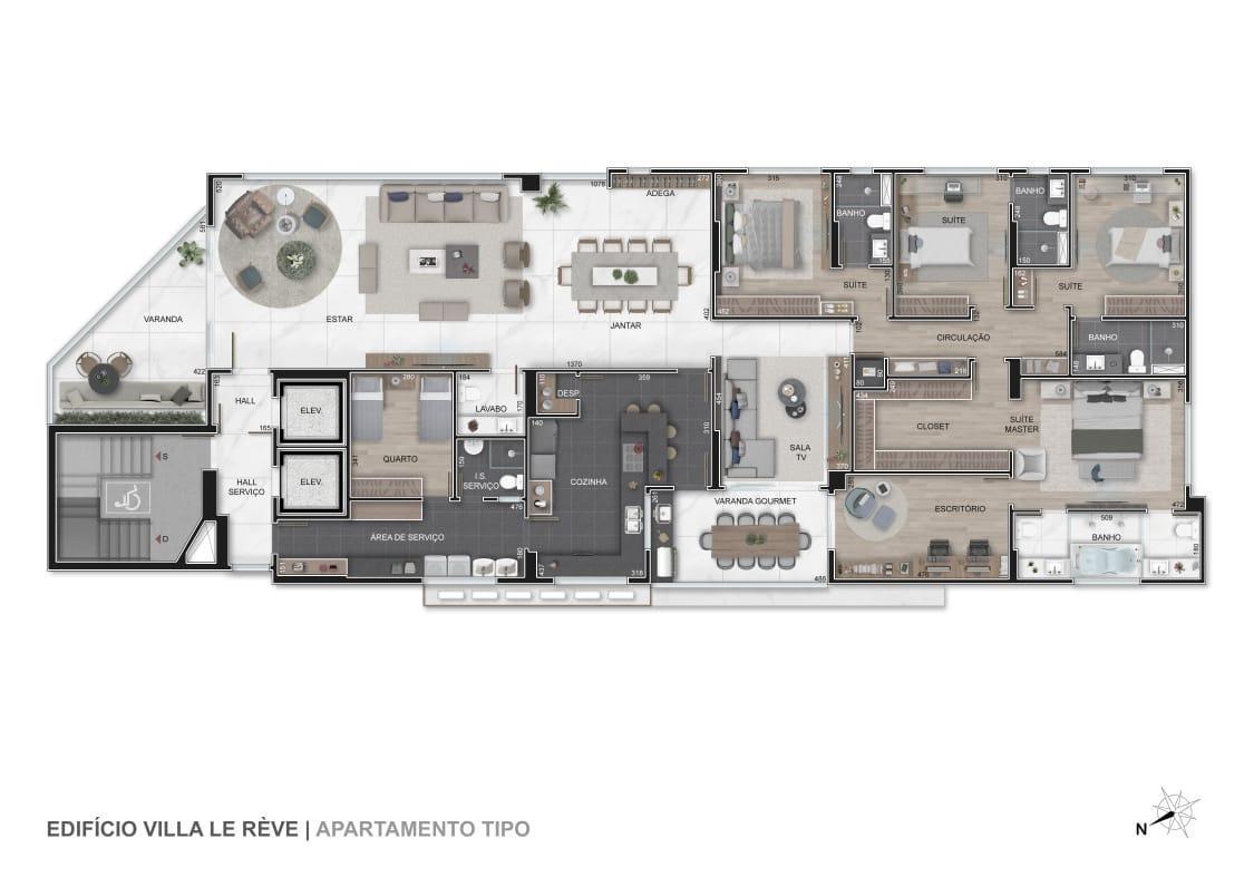 Apartamento, Santo Agostinho, 4 Quartos, 4 Vagas, 4 Suítes