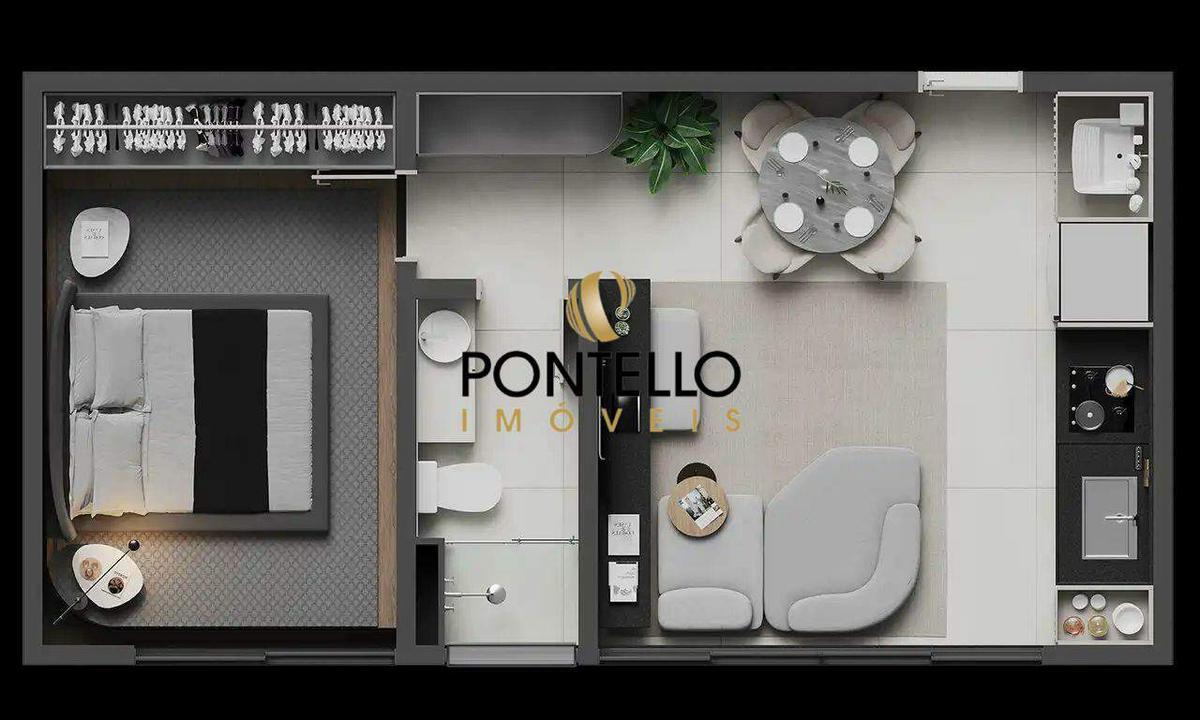 Apartamento, Centro, 1 Quarto, 0 Vaga
