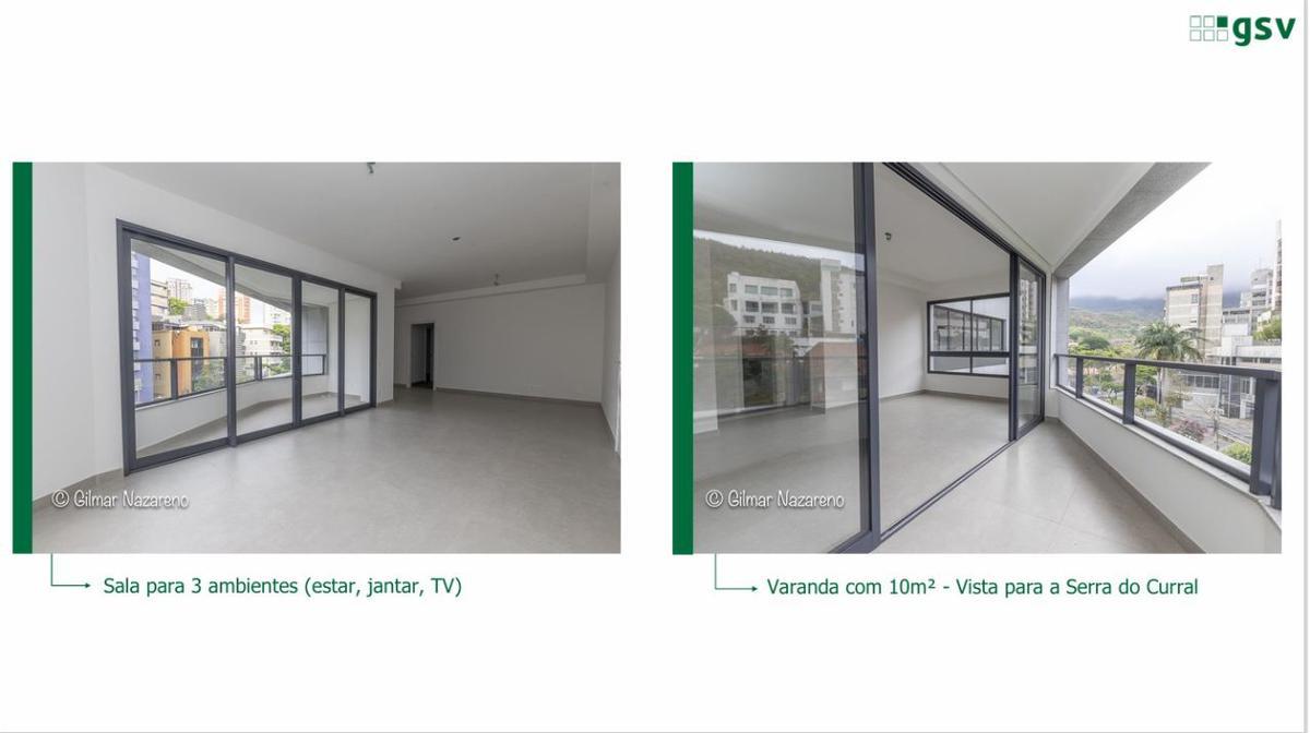 Apartamento, Sion, 4 Quartos, 3 Vagas, 2 Suítes
