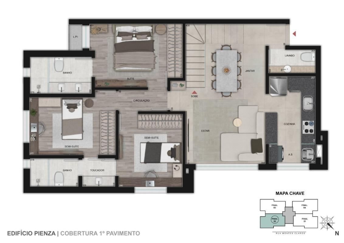 Cobertura, Anchieta, 3 Quartos, 3 Vagas, 1 Suíte