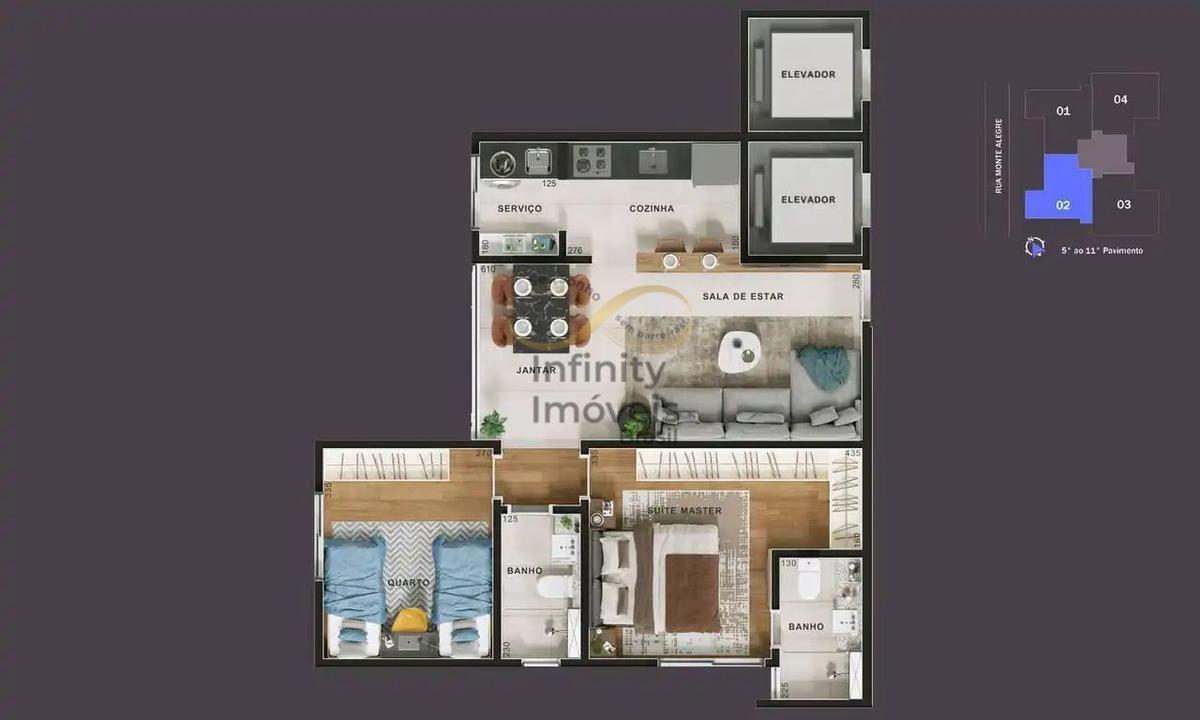 Apartamento, São Lucas, 2 Quartos