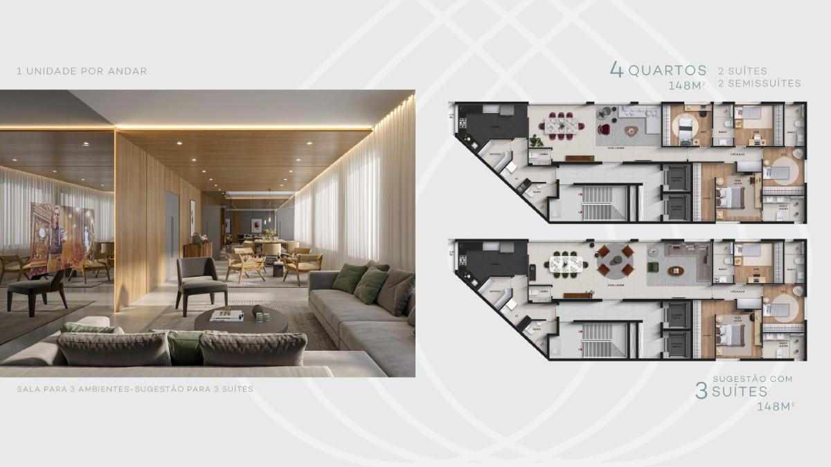 Apartamento, Savassi, 4 Quartos, 3 Vagas, 4 Suítes