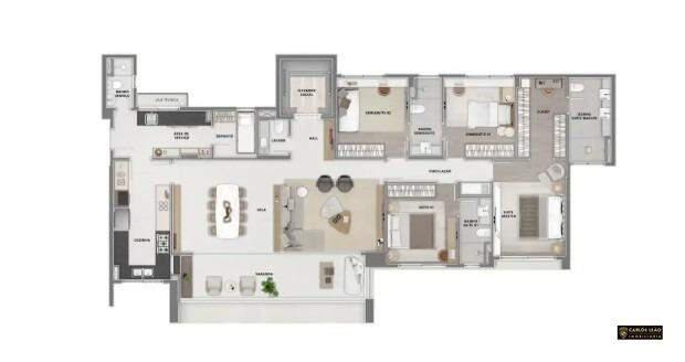 Apartamento, Vila da Serra, 4 Quartos, 3 Vagas, 2 Suítes