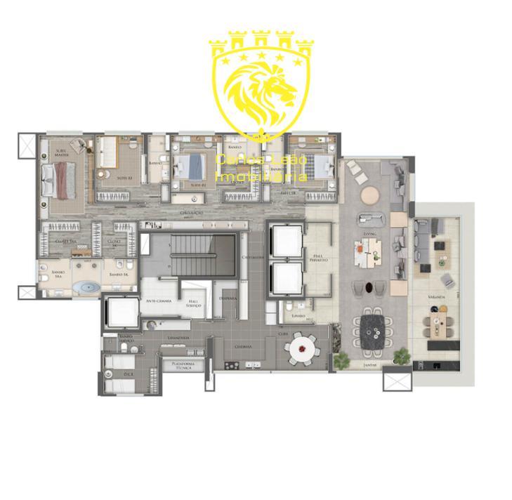 Apartamento, Vila da Serra, 4 Quartos, 6 Vagas, 4 Suítes
