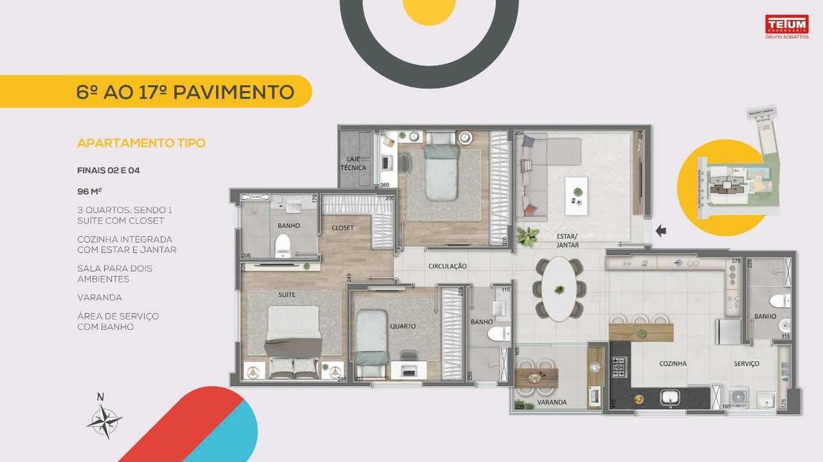 Apartamento, Buritis, 3 Quartos, 2 Vagas