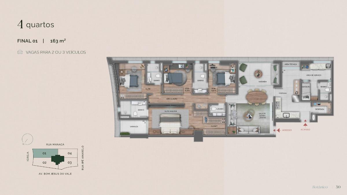 Apartamento, Vale do Sereno, 4 Quartos, 3 Vagas, 4 Suítes
