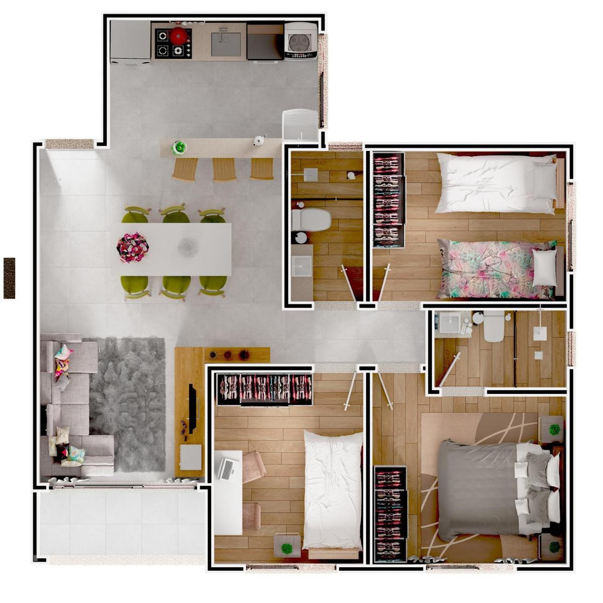 Apartamento, Tirol (barreiro), 3 Quartos, 2 Vagas, 1 Suíte
