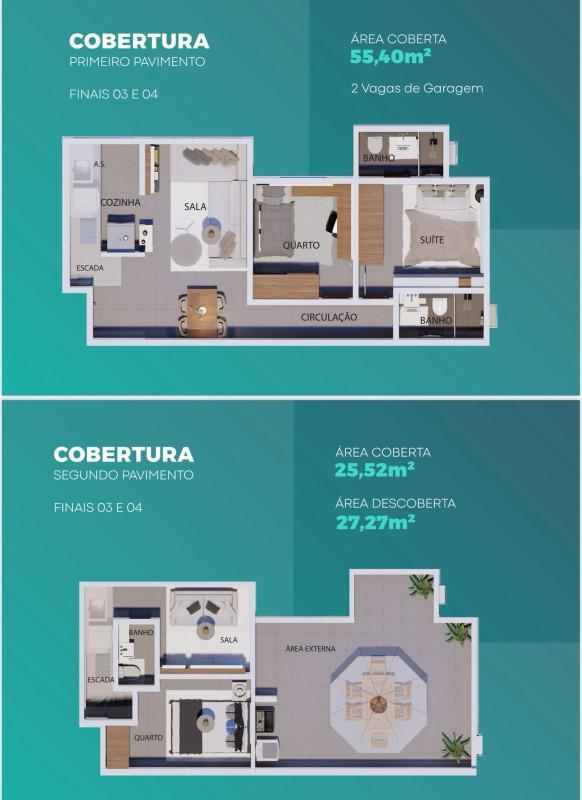 Cobertura, Santa Mônica, 3 Quartos, 2 Vagas, 1 Suíte