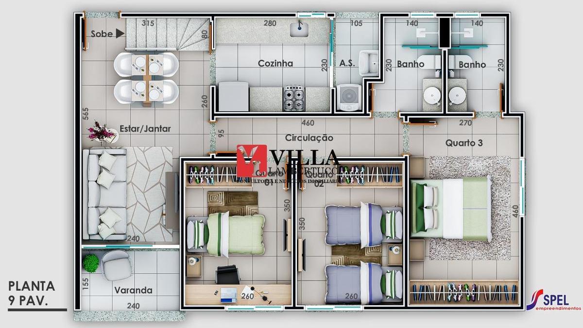 Cobertura, Jardim América, 3 Quartos, 4 Vagas, 1 Suíte