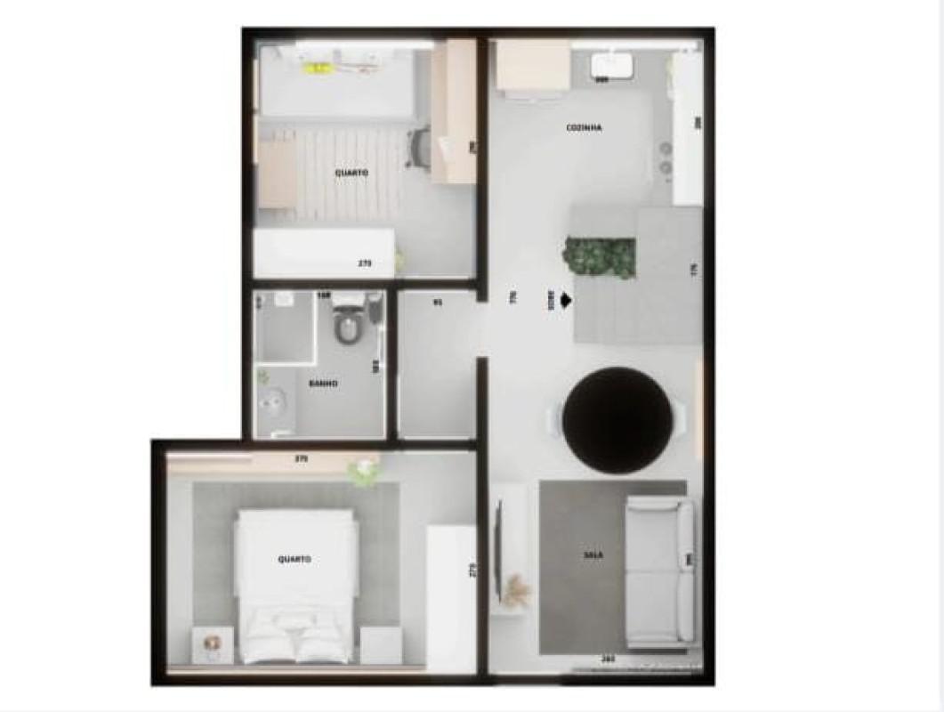 Cobertura, Marilândia, 2 Quartos, 2 Vagas
