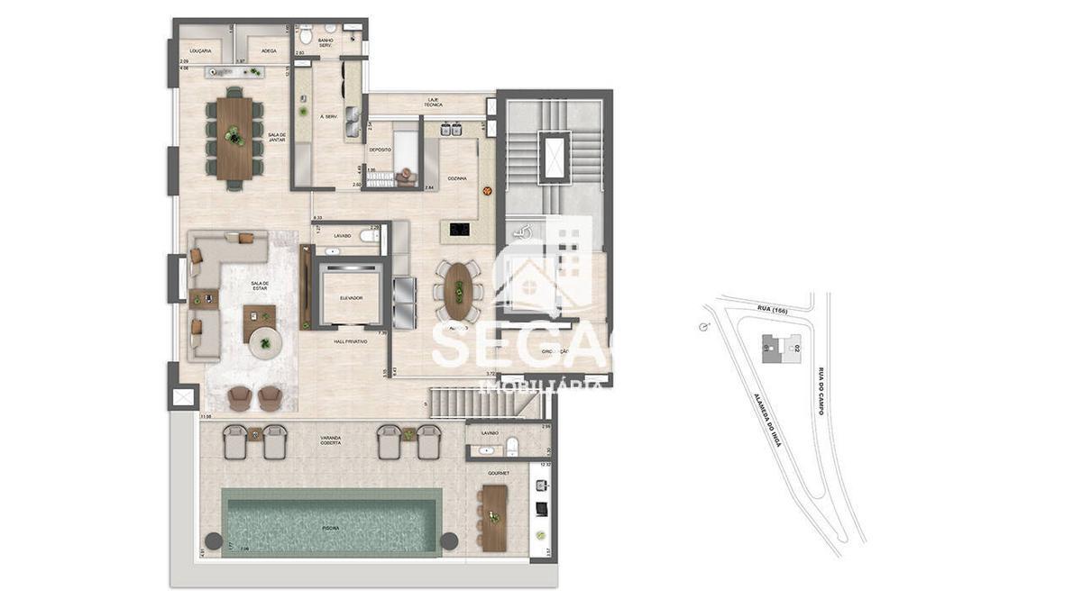 Cobertura, Vila da Serra, 4 Quartos, 3 Vagas, 2 Suítes