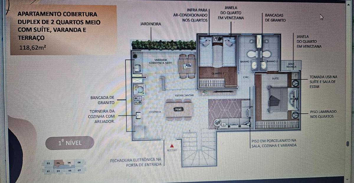Apartamento, Jaraguá, 2 Quartos, 1 Vaga, 1 Suíte