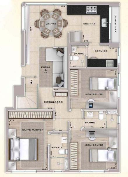 Cobertura, Santo Antônio, 3 Quartos, 2 Vagas, 1 Suíte