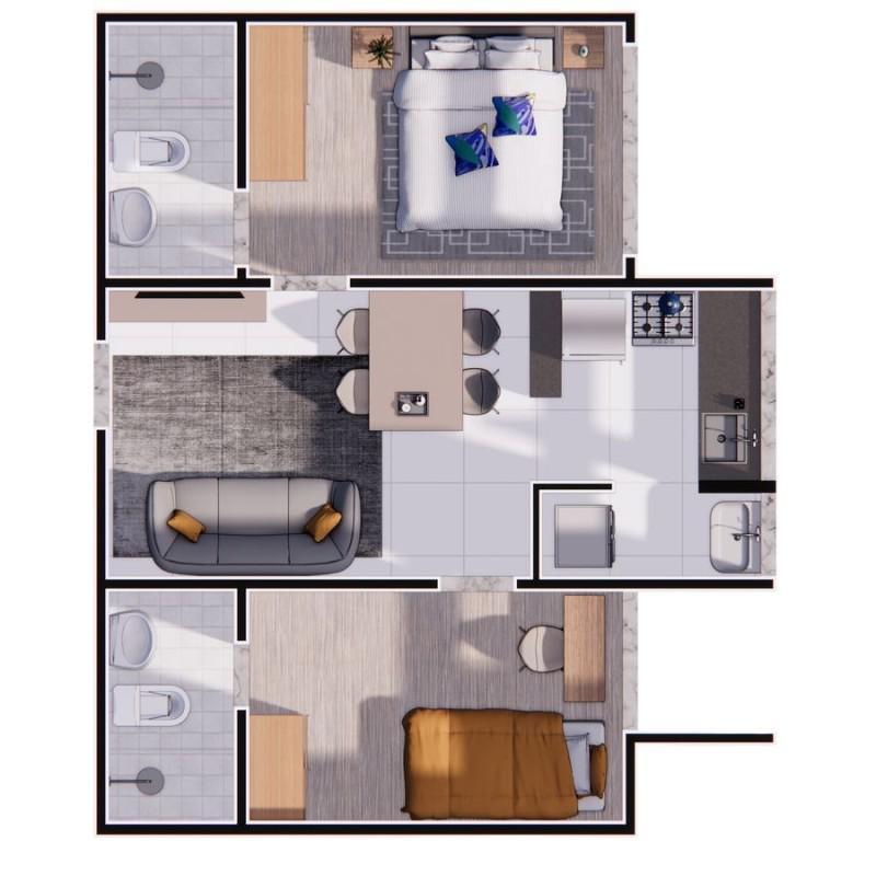 Apartamento, União, 2 Quartos, 0 Vaga