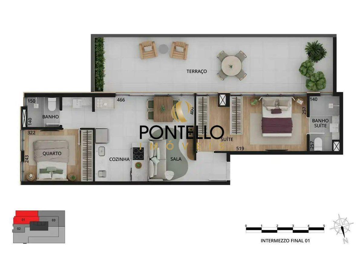 Apartamento, Vale do Sereno, 2 Quartos, 2 Vagas, 2 Suítes