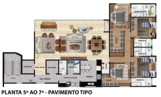 Apartamento, Santa Lúcia, 4 Quartos, 4 Vagas, 4 Suítes