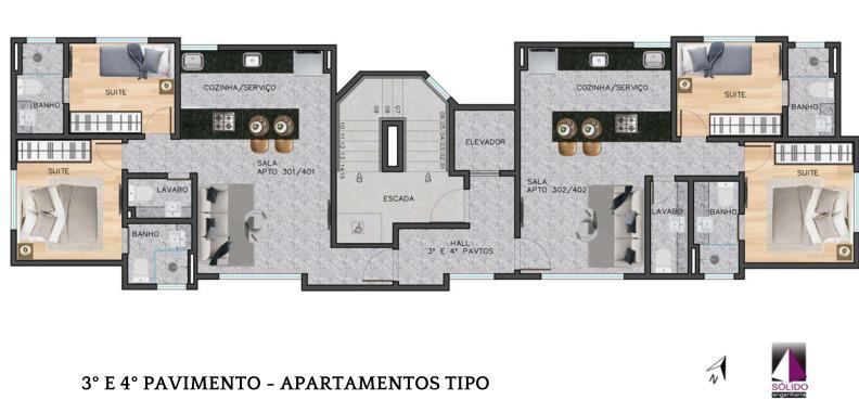 Apartamento, Anchieta, 2 Quartos, 1 Vaga, 2 Suítes