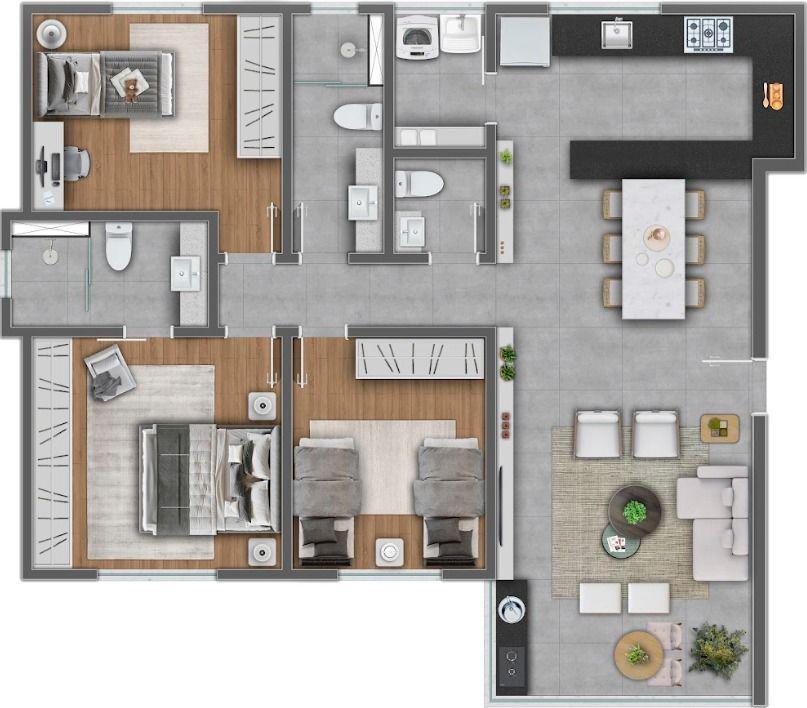 Apartamento, Buritis, 3 Quartos, 2 Vagas, 1 Suíte