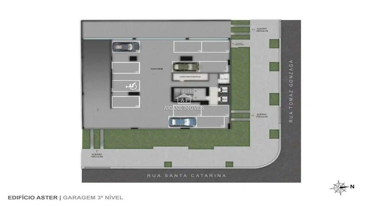 Apartamento, Lourdes, 3 Quartos, 2 Vagas, 1 Suíte