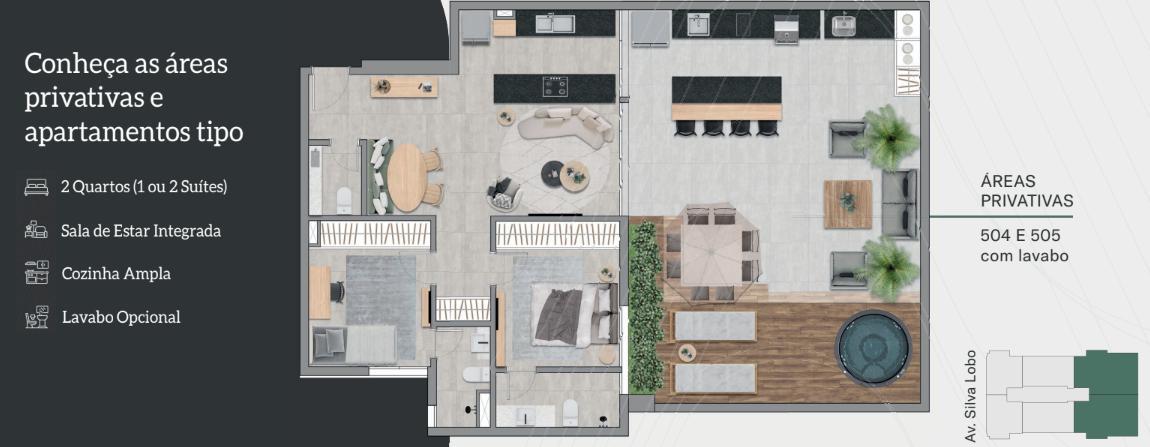 Apartamento, Nova Granada, 2 Quartos, 1 Vaga, 1 Suíte