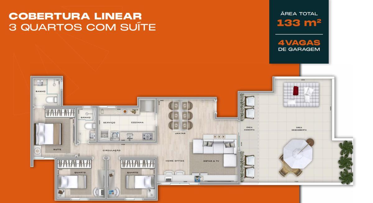 Cobertura, São Lucas, 3 Quartos, 4 Vagas, 1 Suíte