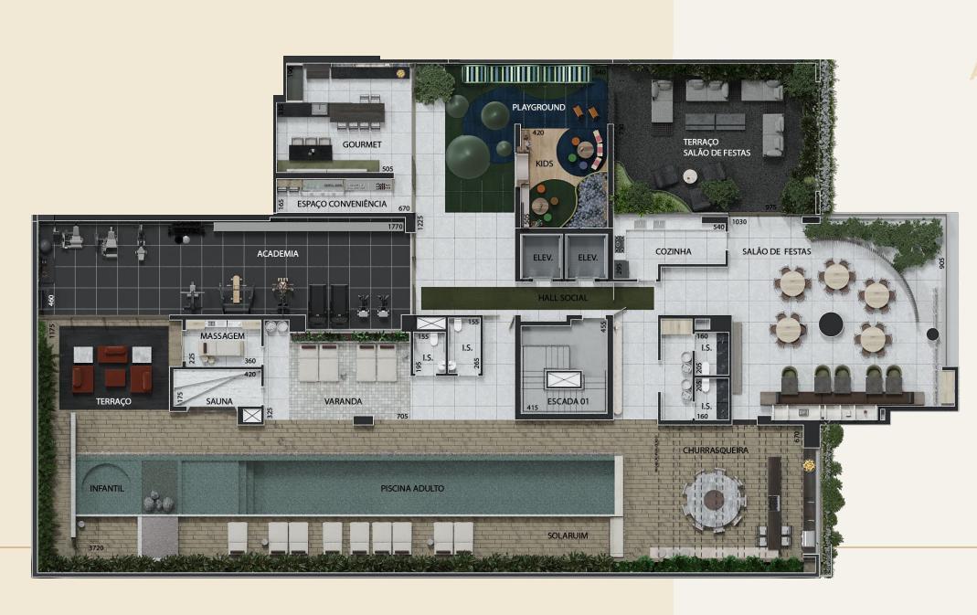 Apartamento, Funcionários, 4 Quartos, 3 Vagas, 2 Suítes